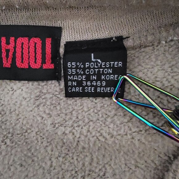 Todays News Men Designer Sweatshirt Sz L 1/4 Button & Tie Pullover Beige Classic - Picture 5 of 15